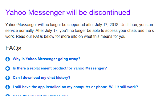 Yahoo即時通掰掰！7/17後將終止服務