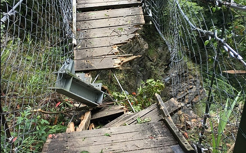 破洞修好了！八通關步道雲龍吊橋恢復通行