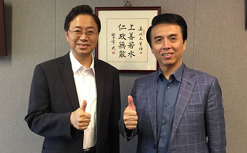 陳學聖親訪  張善政允諾擔任競選總顧問