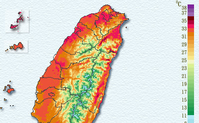 快訊》熱到快蒸發！苗栗縣西湖11:00已達37.6度高溫