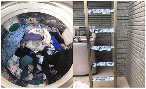 禮拜一憂鬱曬衣服驚見藍色驚喜 她爽收三萬現金