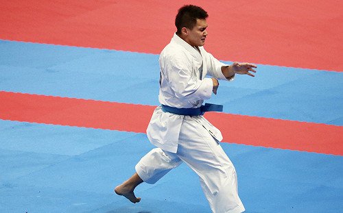 亞運空手道賽！王翌達個人型項目摘下銀牌