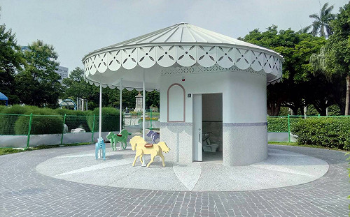台中公園翻新添亮點 五星級、旋轉木馬廁所超吸睛
