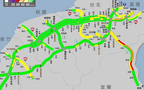 中秋連假次日車潮加事故 國5至少要塞到22:00