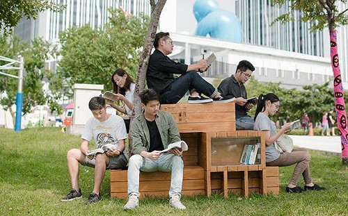 閱讀佐花香新體驗！台中花博打造綠地書房