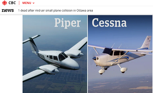 渥太華森林2小飛機空中相撞  8旬老翁當場斷魂