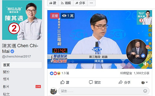 高雄辯論》電視辯論「直球對決」 韓國瑜網路聲量「關靜音」？