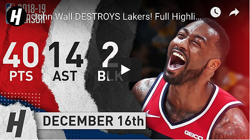 NBA／沃爾轟40分  詹皇讚：他快攻跟威少一樣猛(影)