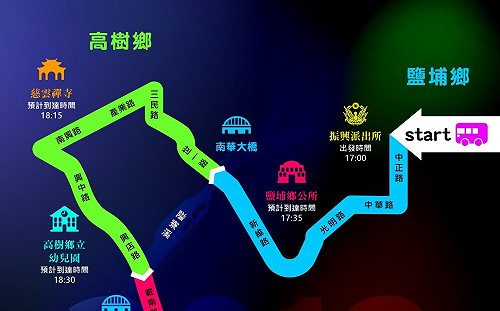 一張圖秒懂屏東花燈車遊行路線   潘孟安：遊行造成「追星」旋風