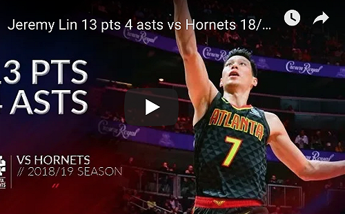 NBA／林書豪多次力挽狂瀾  老鷹仍慘輸16分