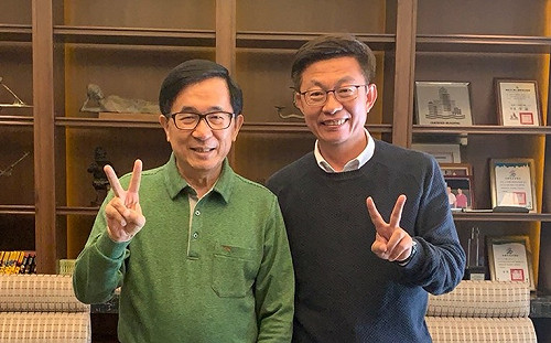 陳水扁用影片輔選郭國文   陳：不能因立委補選 讓民進黨斷氣