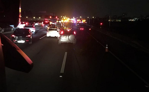 國道1號南下361.8K  八車連環撞釀一死四傷