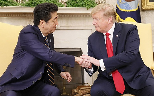 川普安倍會談 盼中國停止軍事化東海爭議領土