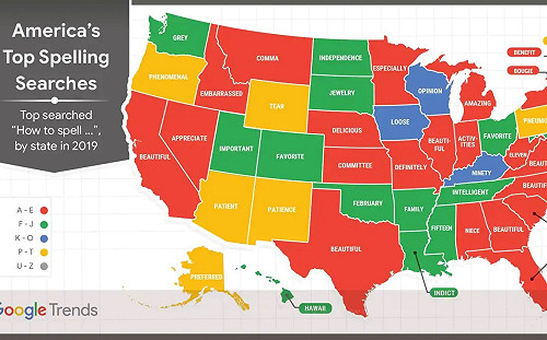 Google洩露美國各州「最不會拼的單字」 夏威夷真的超糗