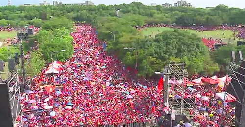 直播》韓國瑜後頭厝雲林造勢 韓粉頂高溫湧現場稱要擠入10萬人