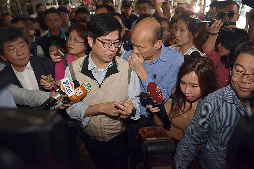 遭陳其邁批兼差市長  韓國瑜週日無預警出席高雄二場活動消毒