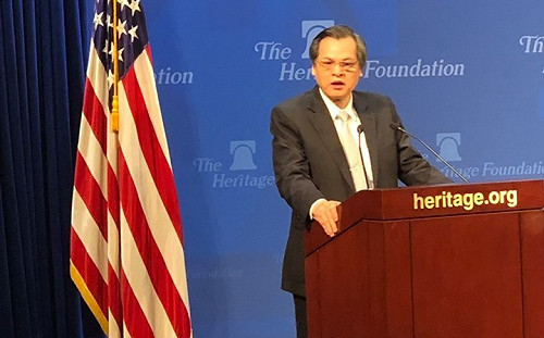 陳明通在美演講：絕不接受「一國兩制」 這是台灣共識