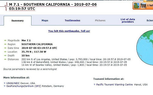 美國南加州強震連襲災情陸續傳出   專家：餘震將持續多年