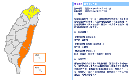 熱到爆！4縣市亮黃燈 台東恐飆38度極端高溫