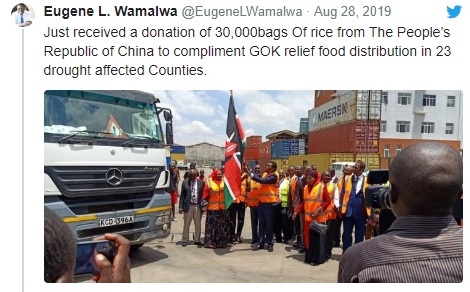 塑膠米惡名昭彰 中國援助3萬包白米反遭肯亞網友嗆翻
