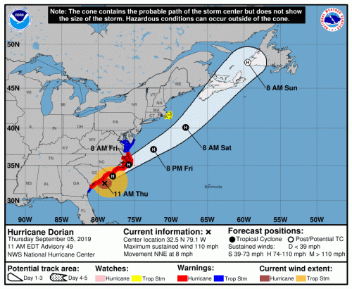 怪獸颶風多利安狂襲美國東岸 疏散數十萬人