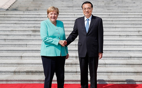 梅克爾訪中談香港  李克強首度表態：支持港府依法止暴制亂