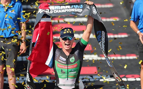 戴「台灣神帽」奪三鐵冠軍  艾登：希望東奧後訪台