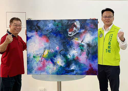 學者莊競程投入艱困選區 藝術家提供陳水扁簽名畫作打氣