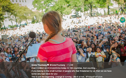 超過400萬人響應！瑞典女孩發起「罷課罷工」救地球