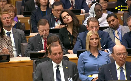 我官員終踏進聯合國！川普演說  駐紐約代表處長被拍到