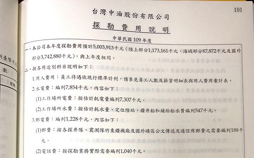 石油爭議延燒   廖國棟「探勘經費確有編列」