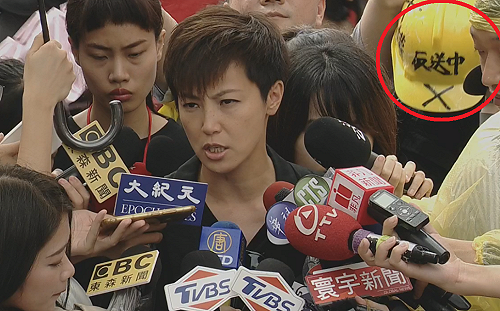 對何韻詩潑紅漆矇面男  疑是統促黨黨部主委