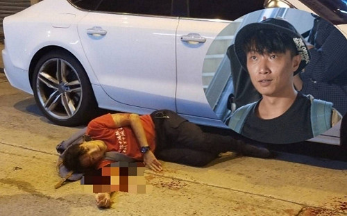 民陣召集人岑子杰旺角遭襲擊  血流如注癱倒在地