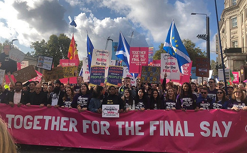 倫敦爆發萬人遊行 反脫歐要求新公投