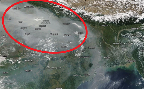 印度首都從衛星上「被消失」  新德里空污嚴重成毒氣室