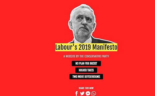 出奧步  英保守黨架設假網站誤導選民