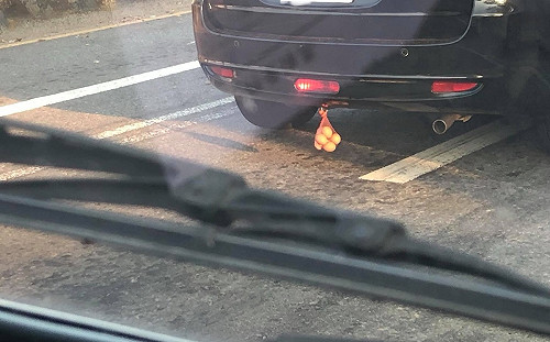 休旅車「車尾掛一袋雞蛋」是在哈囉？內行人揭神秘用途