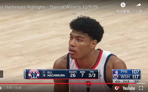 NBA／力壓恩比德雙二十  八村壘砍27分率巫師逆轉勝(影)