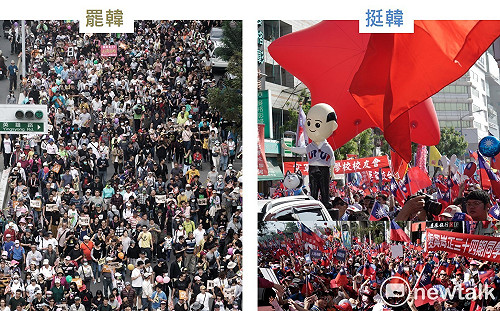 50萬vs.35萬  罷韓、挺韓人數比一比