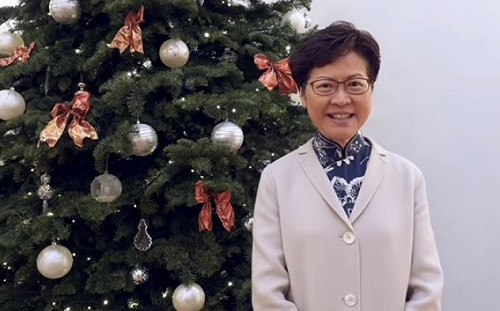 港警平安夜催淚彈對付人民 林鄭月娥：暴徒四處破壞