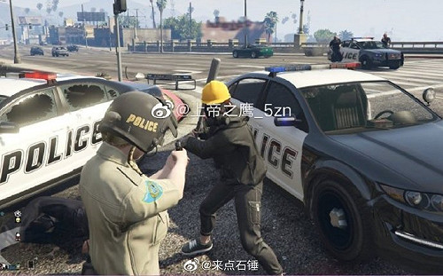 GTA 5防毒面具上陣變反送中第2戰場  中港玩家廝殺