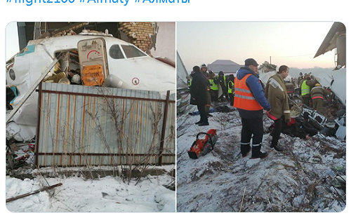 乘載100人班機墜毀哈薩克  傳有倖存者