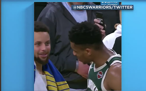 NBA／偷招募？與柯瑞的秘密談話　字母哥開玩笑回應(影)