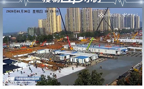 維穩手段?央視24小時直播火神山醫院興建 逾四千萬人線上監工