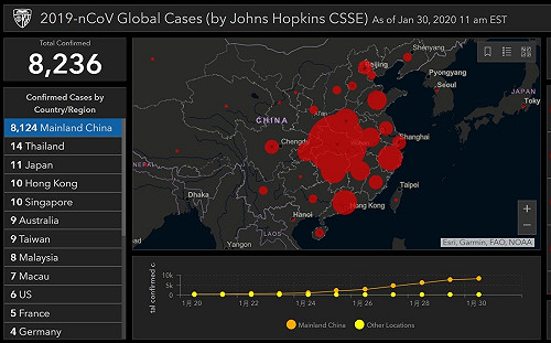 武漢肺炎》一天之內新增43死 中國大陸增1982確診
