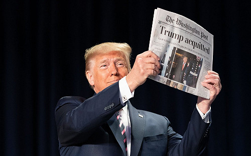 川普秀無罪新聞批政敵惡毒 和柯林頓演說差很大