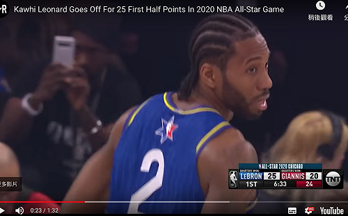 NBA/致敬Kobe!詹皇隊擊敗字母哥隊 可愛獲明星賽MVP(影)