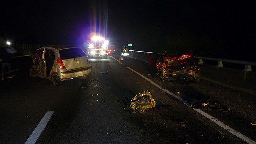 國道三號田寮段車禍釀1死4傷 警追緝肇逃