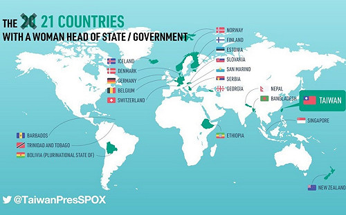 聯合國女性元首圖遺漏蔡英文 府發言人批應配新眼鏡