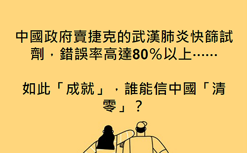 中國快篩錯誤率達80%   黃創夏：誰相信中國確診「清零」
